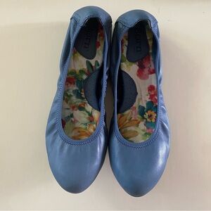 Born Blue Leather Ballet Flats